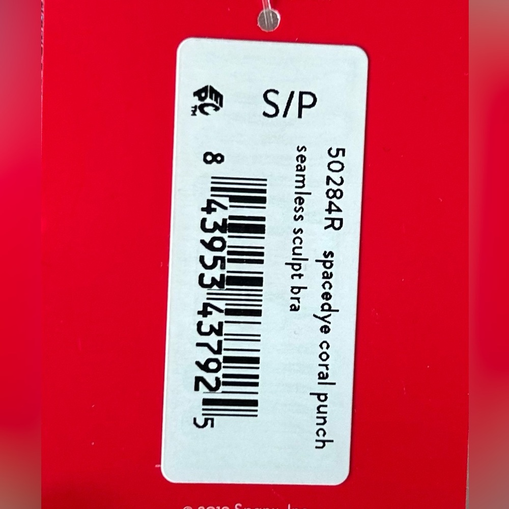 SPANX Seamless Sculpt Sports Bra Spacedye Coral - Picture 5 of 5